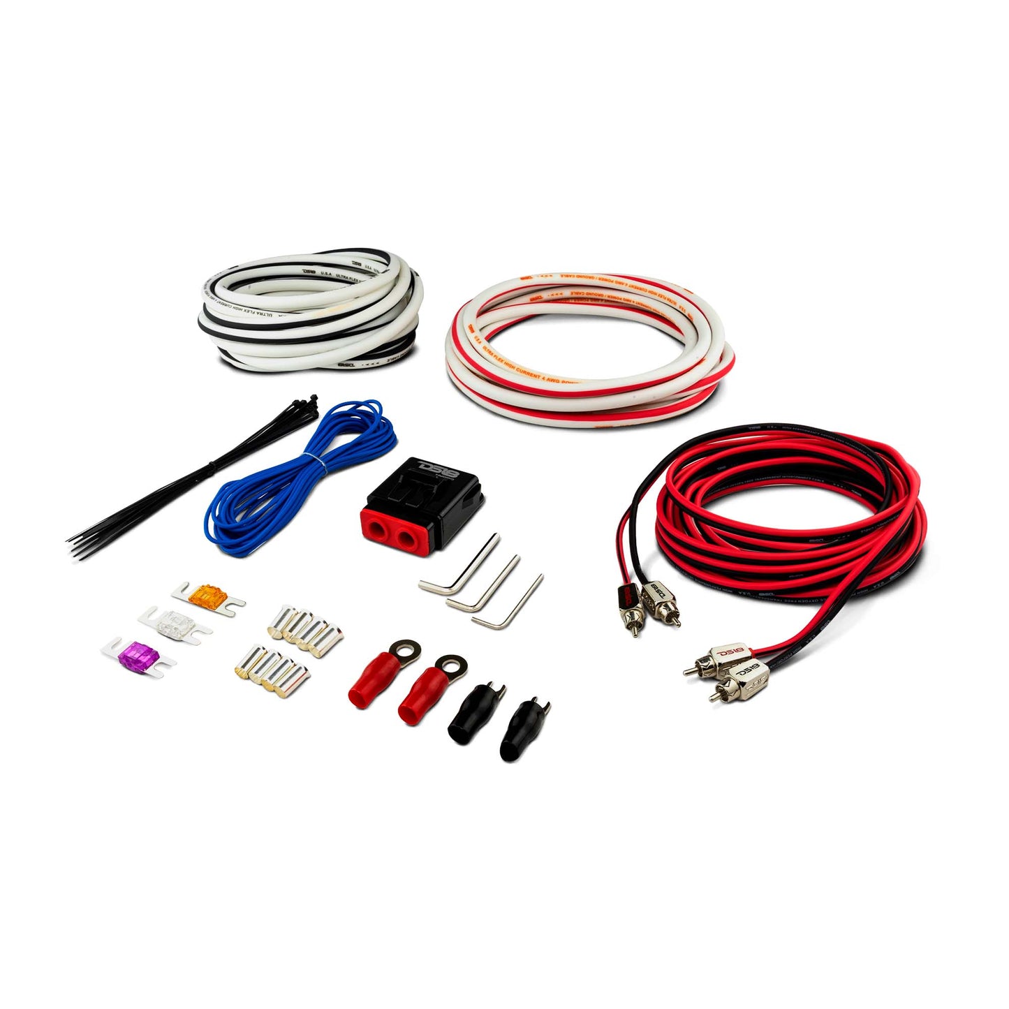 DS18 Best Marine Stereo Subwoofer Package 1 x 10” Subwoofer | 2 x 6.5” Speaker Tower | 2 x 6.5” Marine Speaker | 1 x 5 Ch Amplifier | 1 x MOFCKIT4 and 1 x LED-BTC.