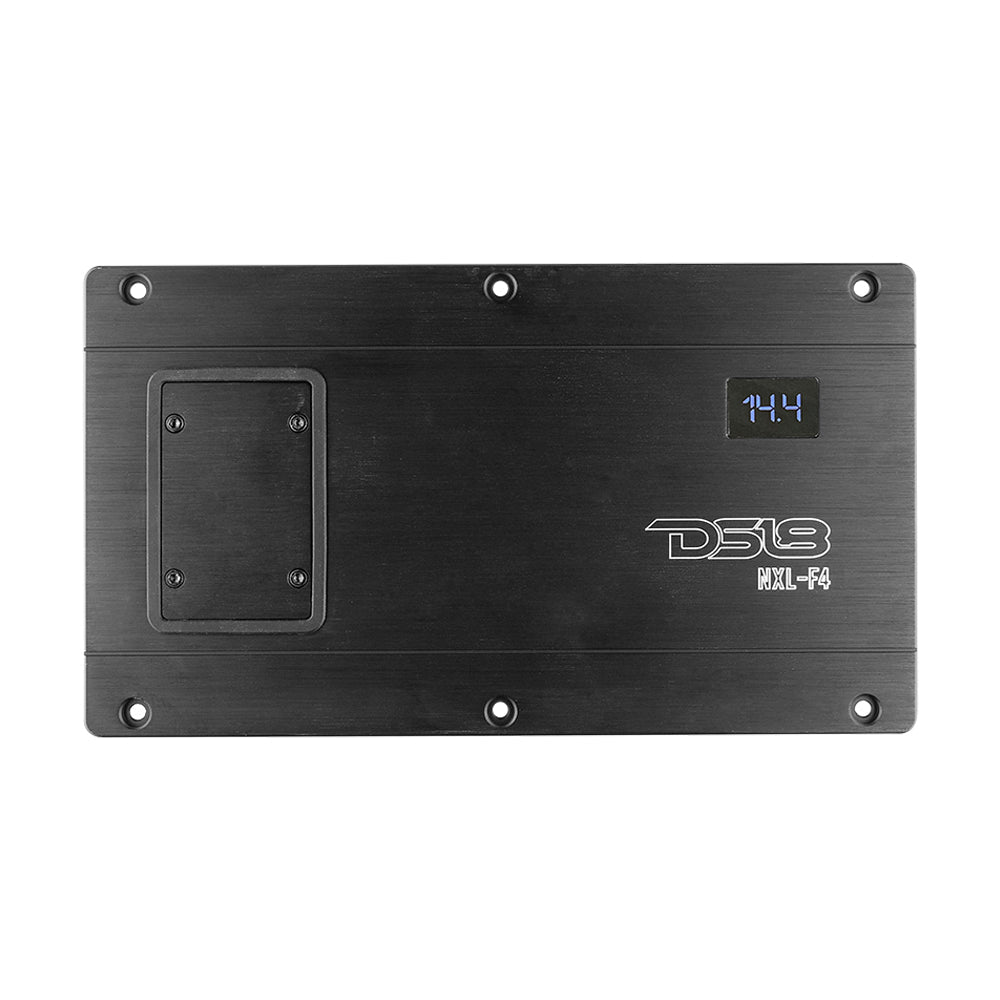 NXL 4-Channel Full-Range Class D IP67 Marine and Powersports Flush Mount Amplifier 4 x 100 Watts Rms @ 4-Ohm.
