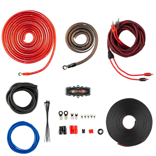 4-GA OFC 100% Copper Amplifier Installation Kit - RED.