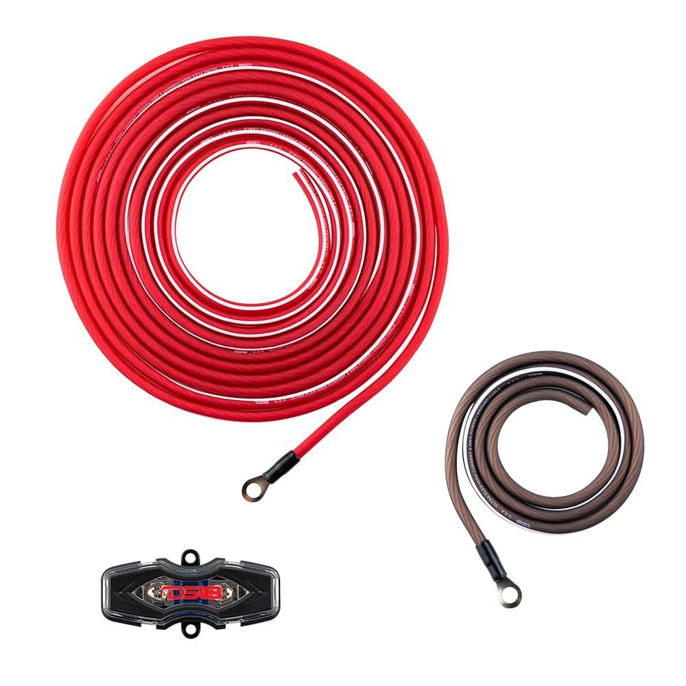 8-GA OFC 100% Copper Amplifier Installation Kit - RED - Red - OFCKIT8 - product image 5 - AudioSellerz