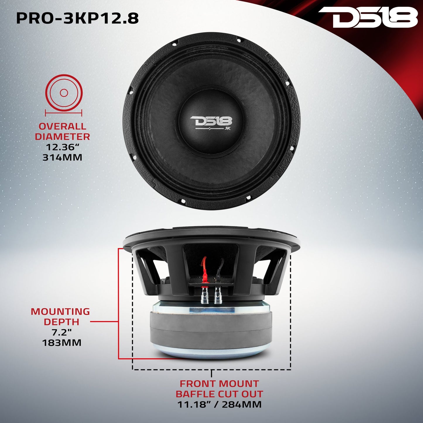 PANCADÃO Mid-Bass Loudspeaker 12" 3000 Watts Rms 8-Ohm.