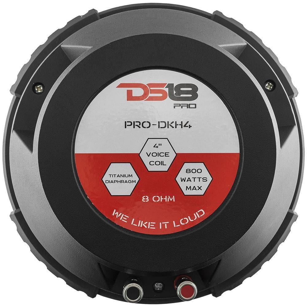 DS18 PRO-DKH4 PRO 3" Bolt On Throat Compression Driver with 4" Titanium VC and Horn 1000 Watts 8 Ohms.