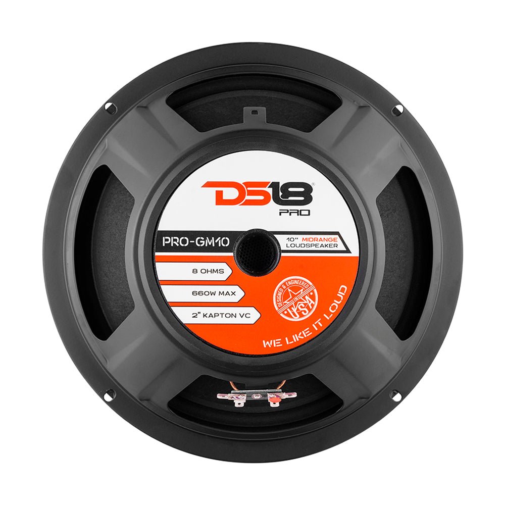 DS18 PRO-GM10 10" Mid-Range Loudspeaker 660 Watts 8-Ohm.