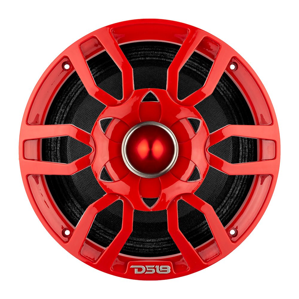 DS18 PRO-GTW8RD 8" Grill with Built-in 1.75" VC Neodymium Bullet Tweeter and RGB Lights 500 Watts Red.