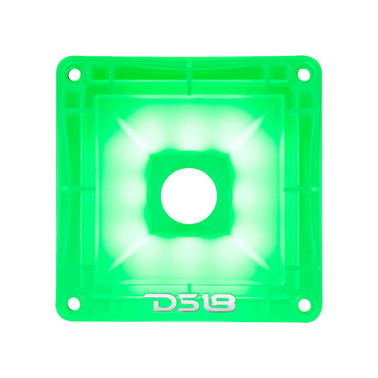 DS18 PRO-H44CL 1" Throat Transparent Plastic Driver Horn With RGB Lights.