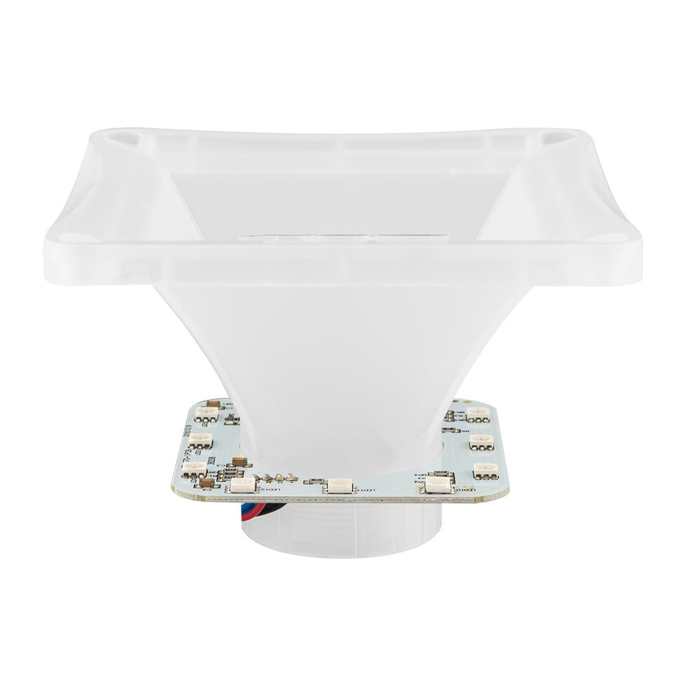 DS18 PRO-H44CL 1" Throat Transparent Plastic Driver Horn With RGB Lights.