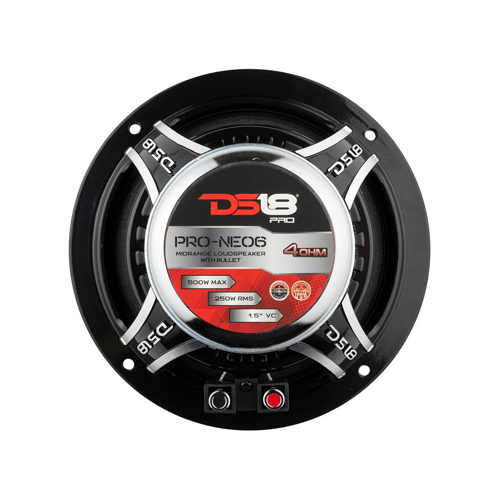 PRO 6.5" Neodymium Mid-Range Bullet Loudspeaker 250 Watts Rms 4-Ohm.