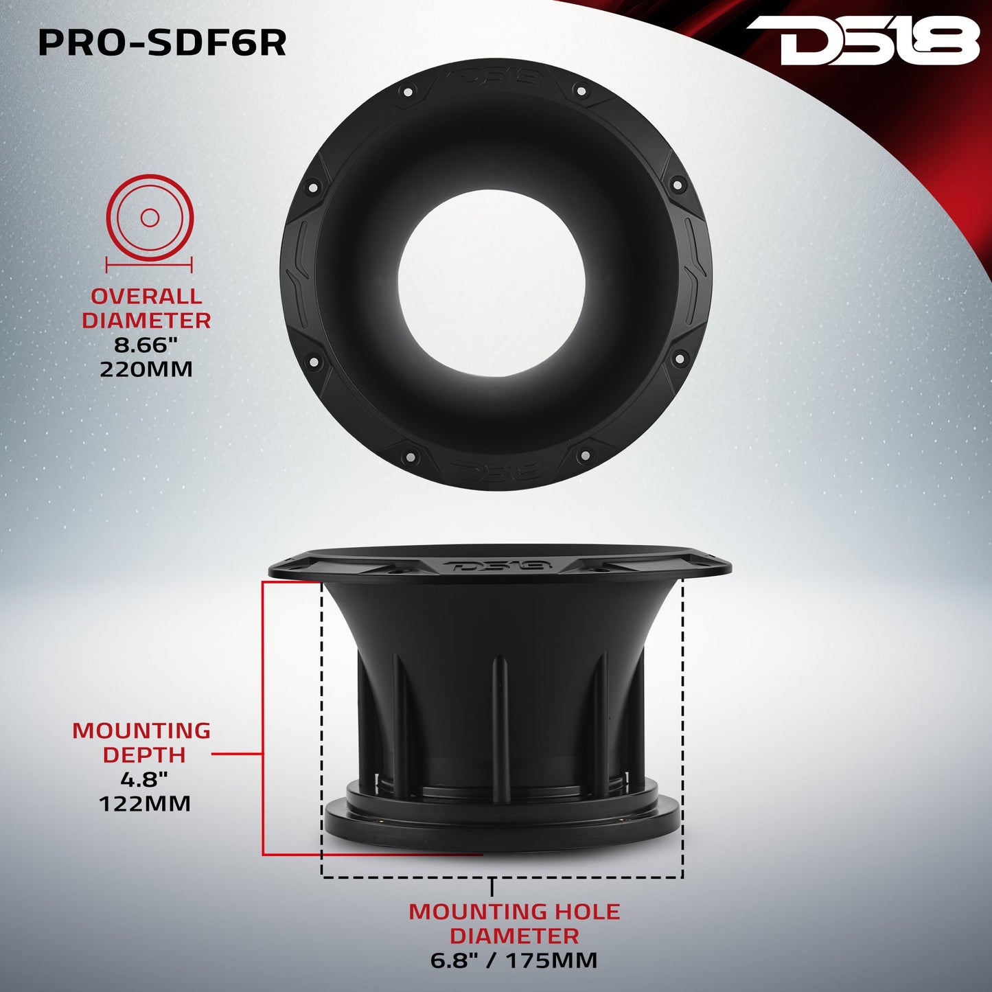 6.5” Round Bolt-On Horn Diffuser - PRO-SDF6R - product image 10 - AudioSellerz