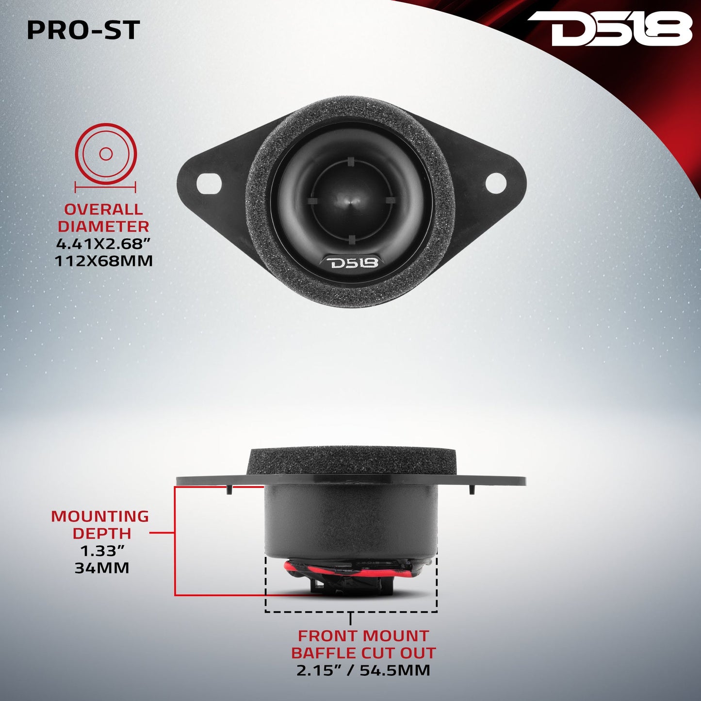 1.9" OEM Replacement Neodymium Tweeter | Compatible With Most Toyota and Subaru Vehicles.