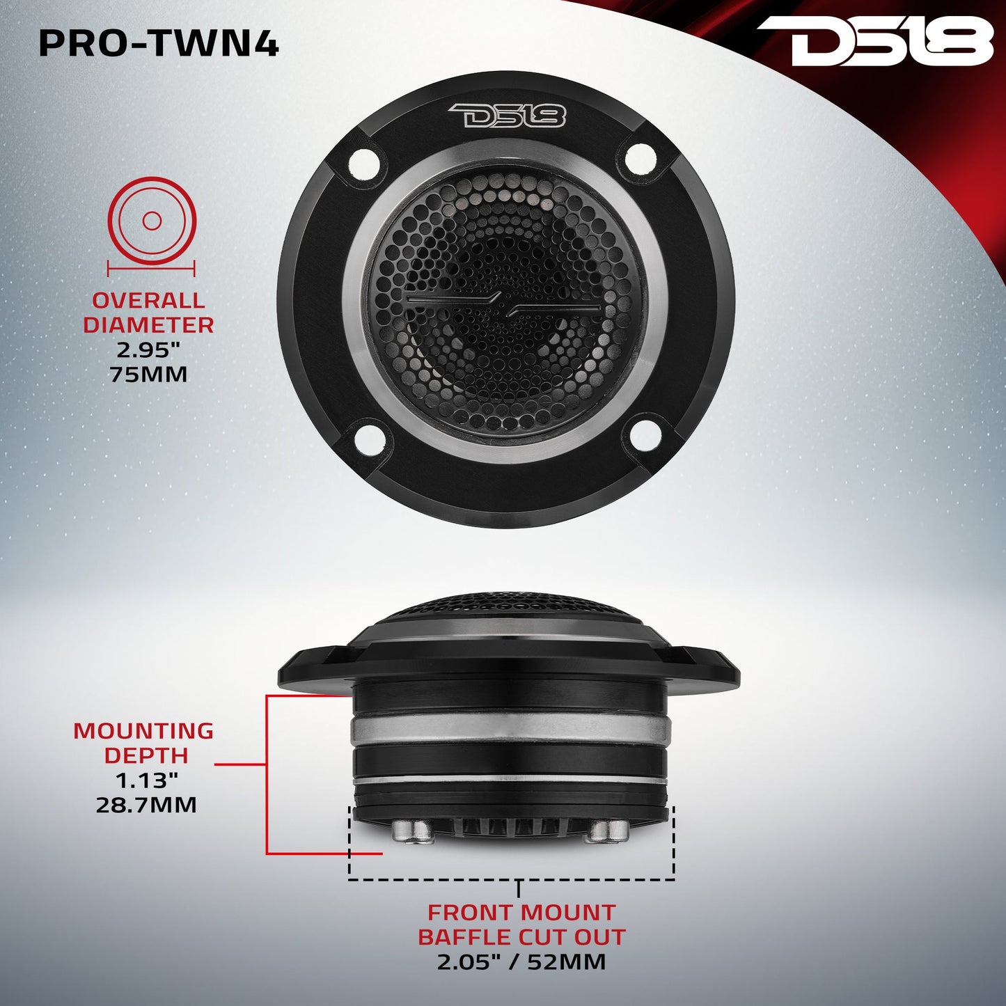 3" High Compression Neodymium Hybrid Driver/Tweeter 140 Watts 1" Pen 4-Ohm Vc.