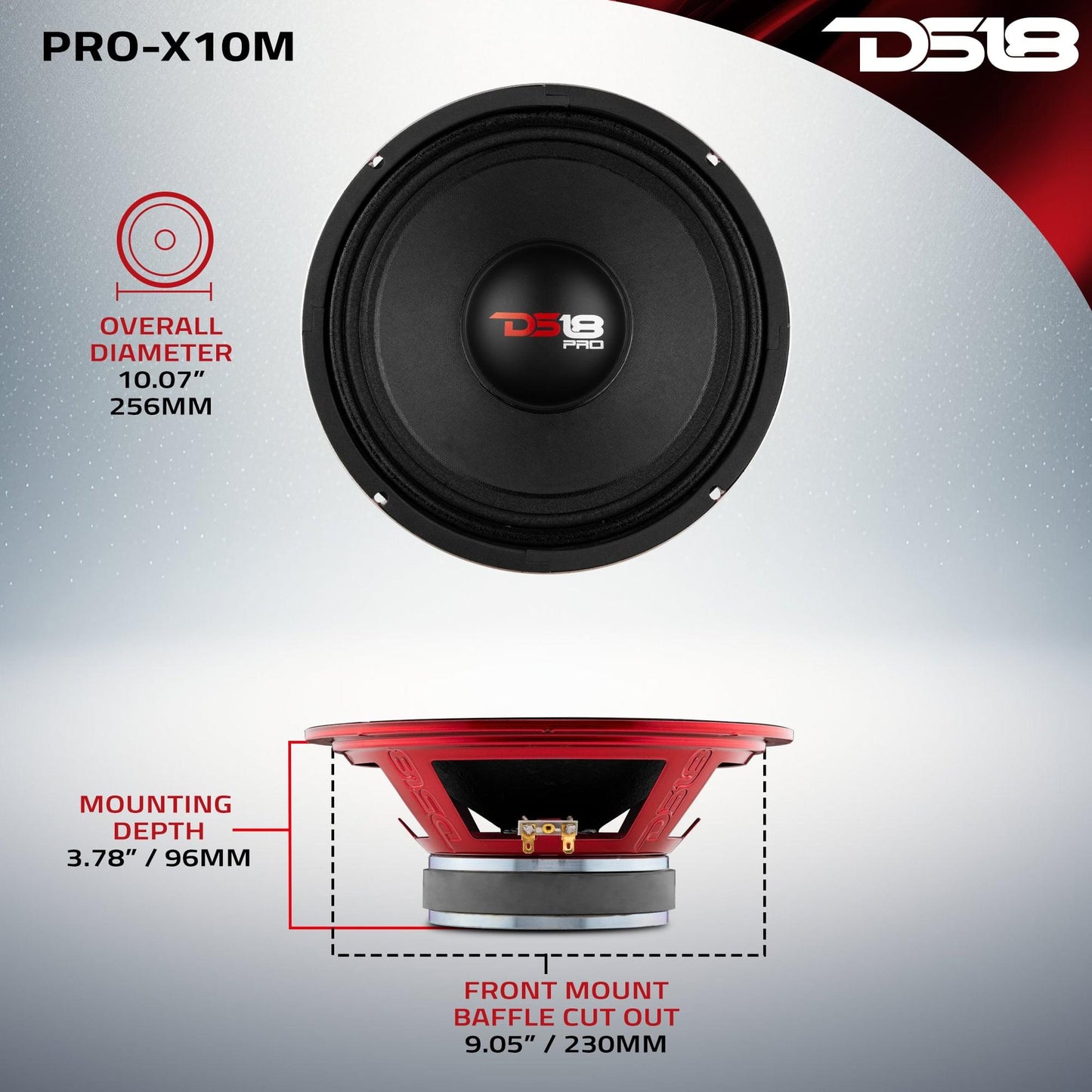 PRO-X 10" Mid-Range Loudspeaker 300 Watts Rms 8-Ohm - 8 Ohm - PRO-X10M - product image 7 - AudioSellerz