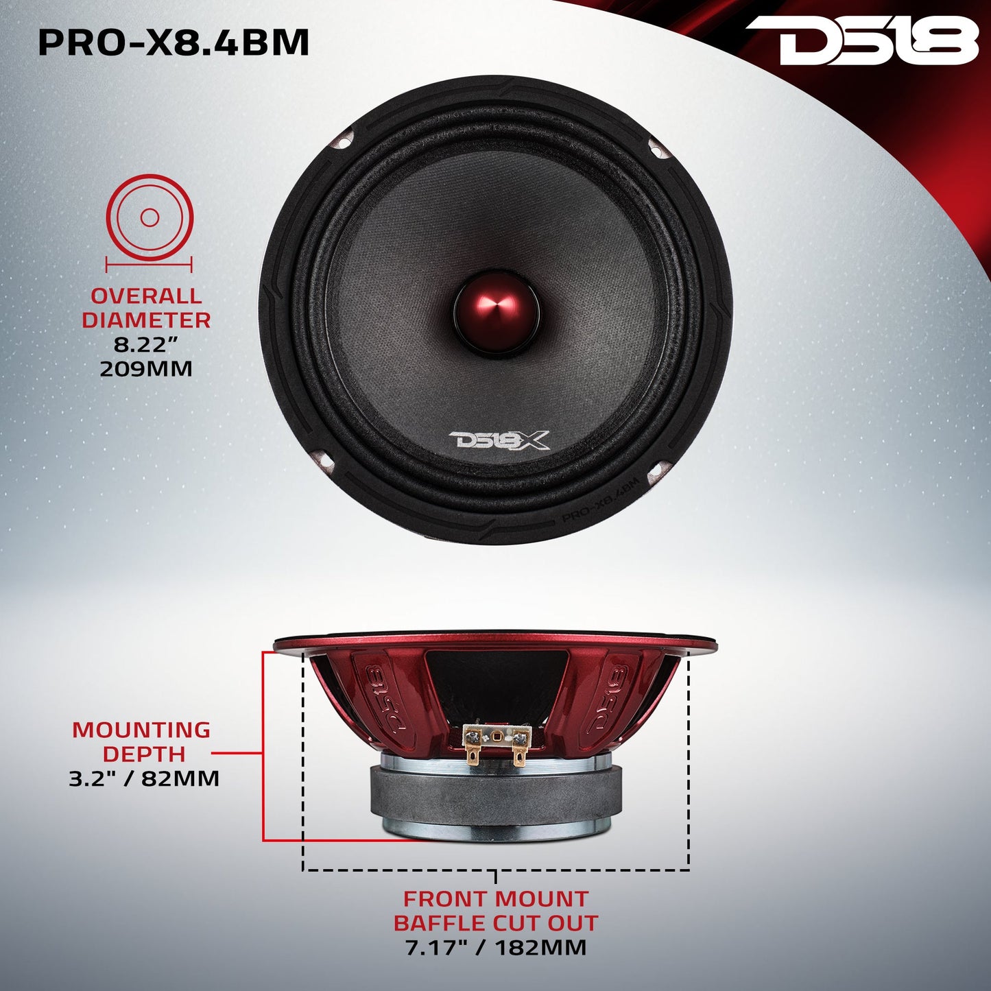 Pro Audio Loudspeakers & Tweeters Package - Pair PRO-X8.4BM + Pair of PRO-TW1X/BK.