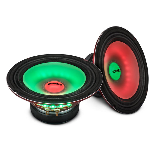 8" Mid-Range Loudspeaker with Dual RGB LED For Cone & Dust Cap 275 Watts 4-Ohm.
