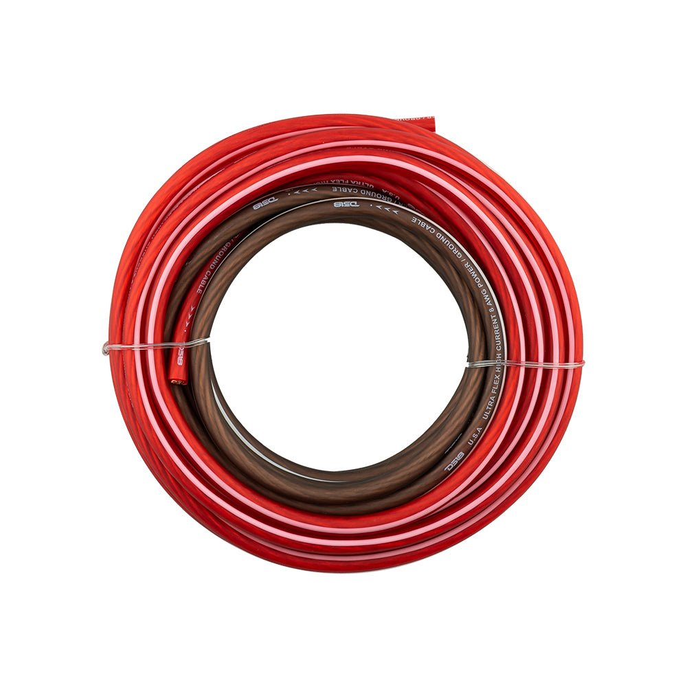 4-GA Ultra Flex Power Wire 5ft Black And 20ft Red.