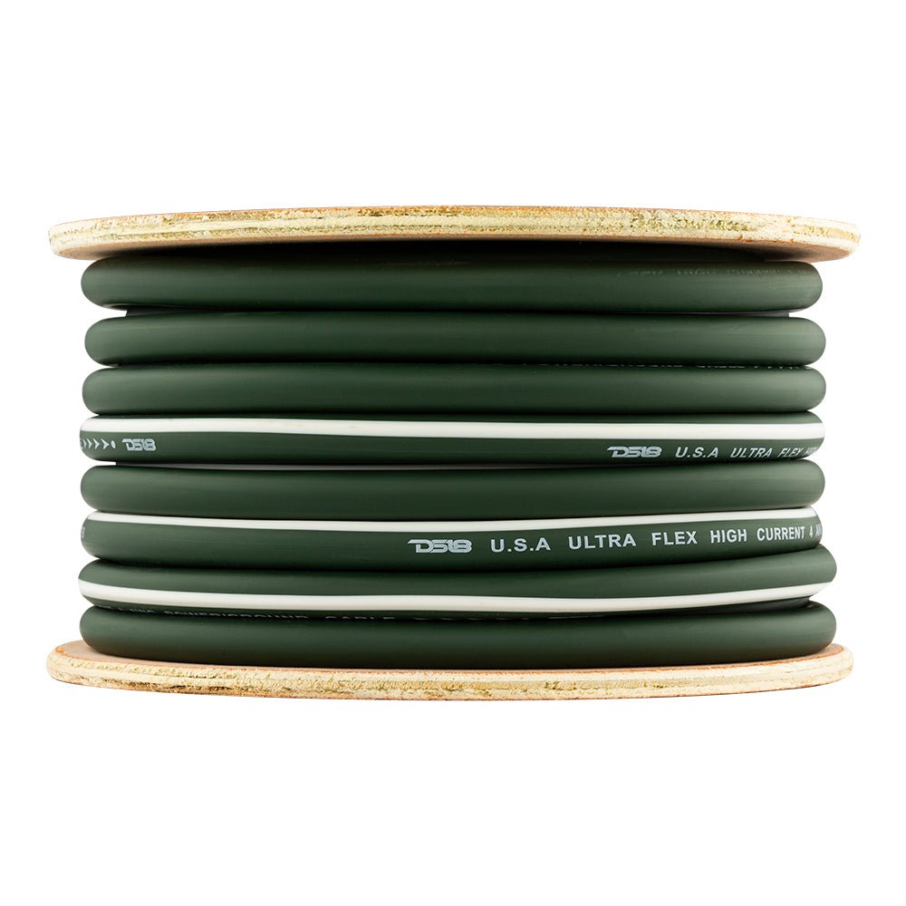 4-GA 100% OFC Ground, Power Cable, 50 Feet -Camo Green.