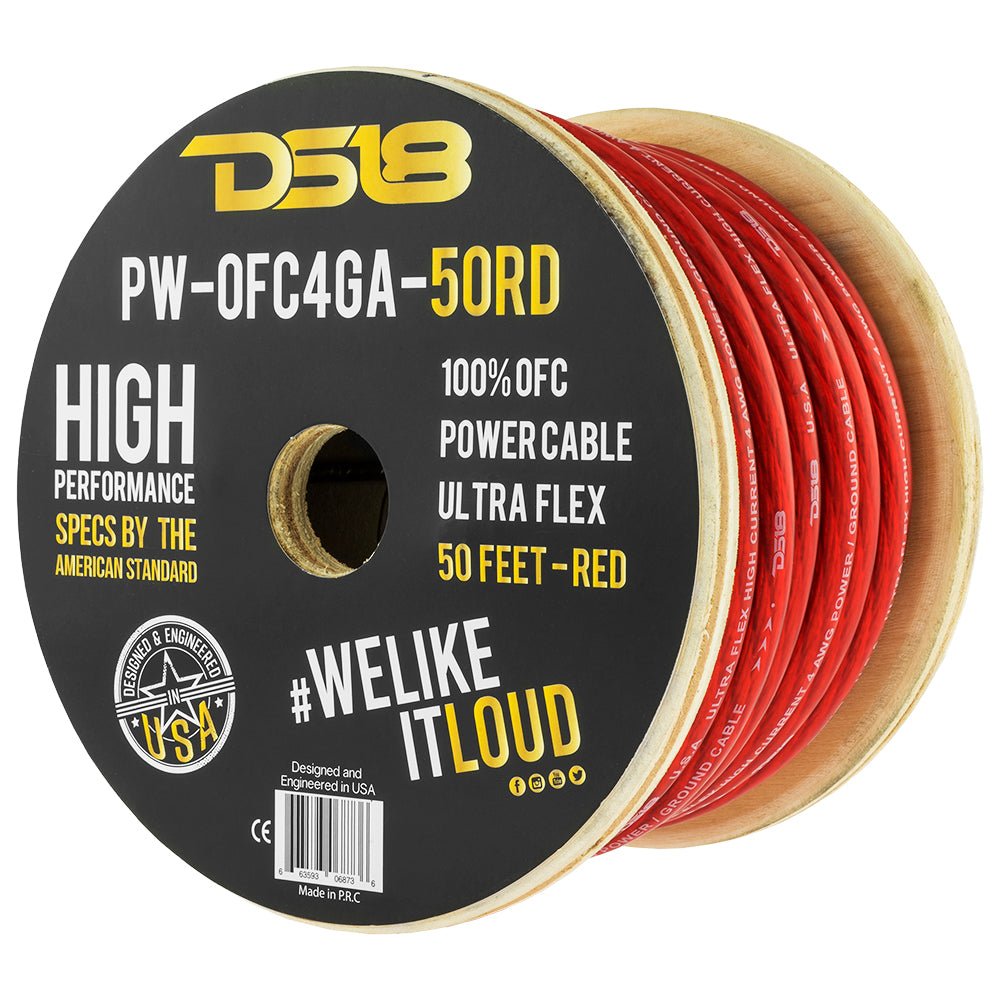 4-GA 100% OFC Ground, Power Cable, 50 Feet.