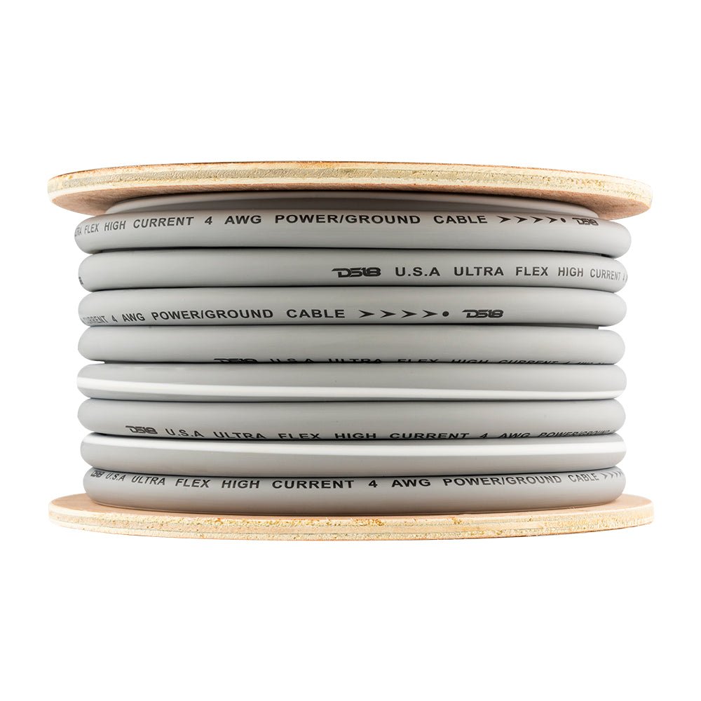 4-GA 100% OFC Ground, Power Cable, 50 Feet -Silver.