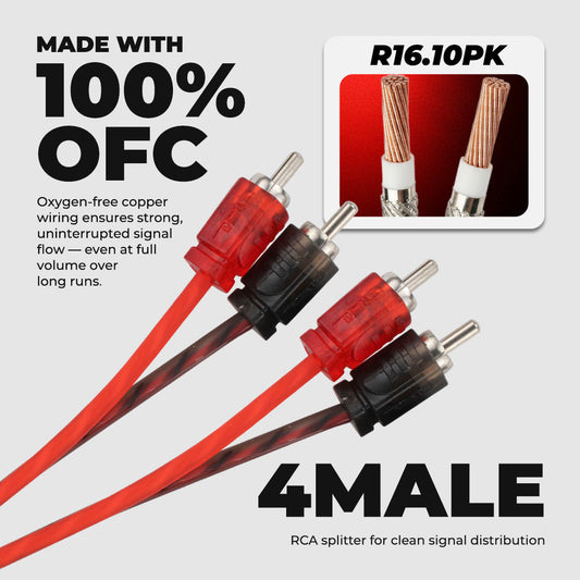 Level 2 RCA 100% Copper OFC 16 Feet - Pack 10 pieces