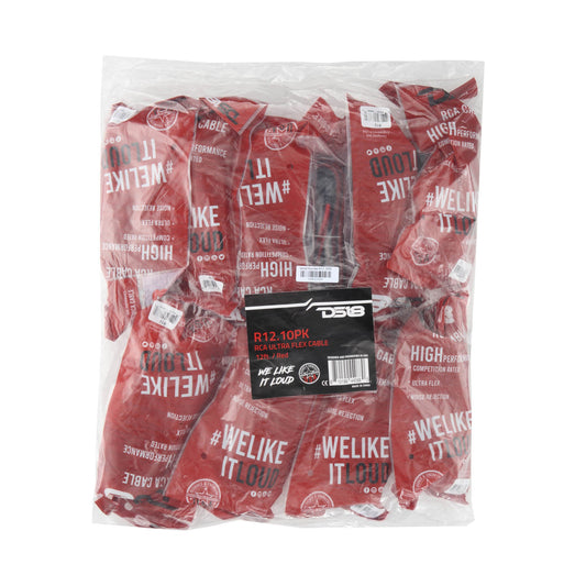 Level 2 RCA 100% Copper OFC 12 Feet - Pack 10 pieces.