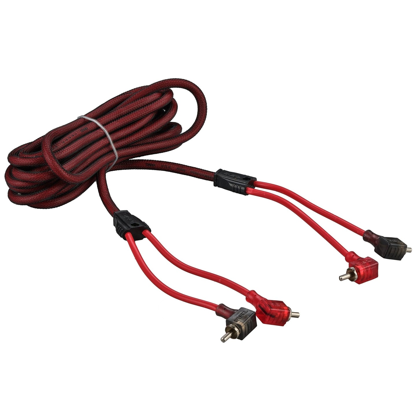 100% OFC Ultra Flex 2-Channel RCA with 90 Degree Ends, Dual Twist Wire, Red - Red - R16.L - product image 3 - AudioSellerz