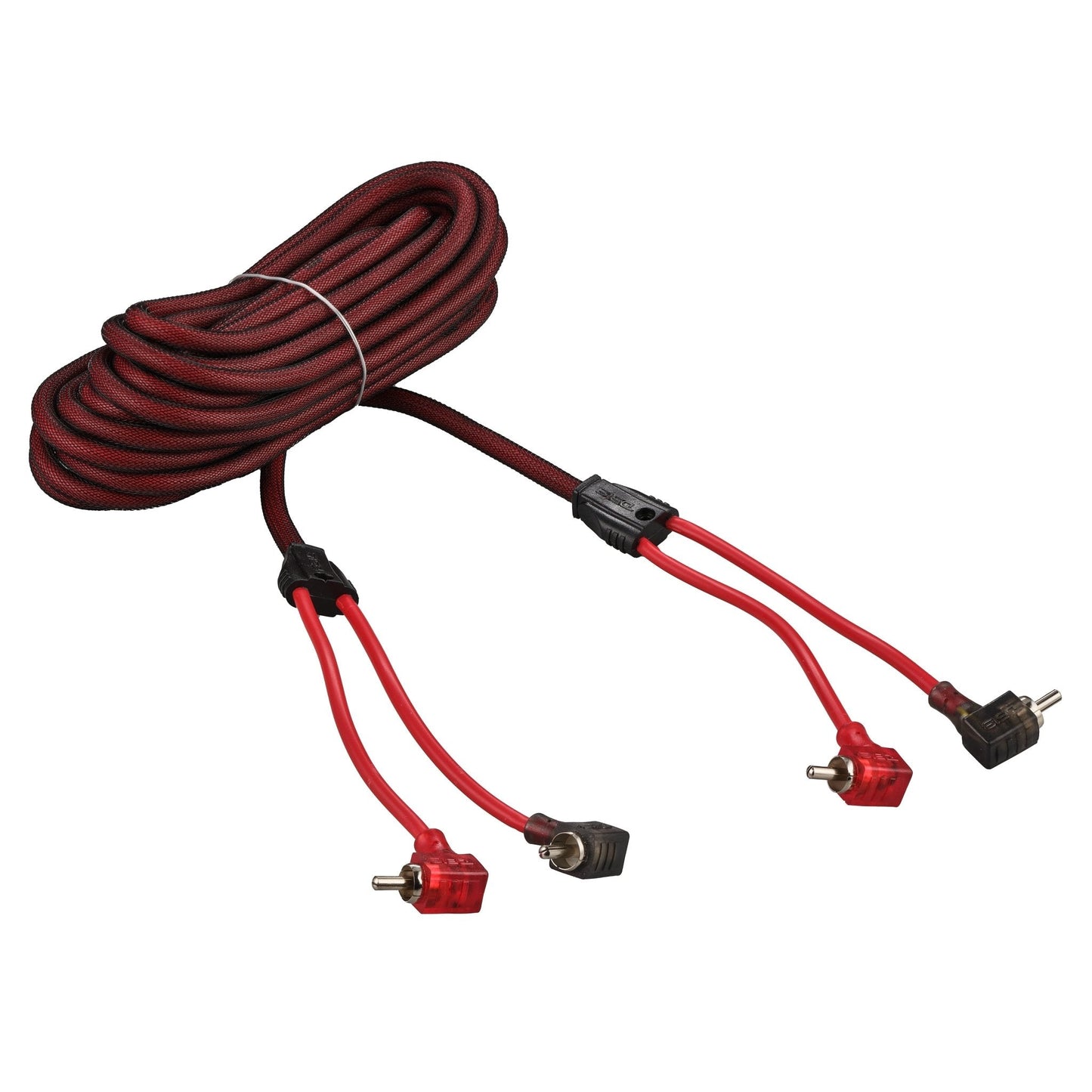 100% OFC Ultra Flex 2-Channel RCA with 90 Degree Ends, Dual Twist Wire, Red - Red - R20.L - product image 3 - AudioSellerz