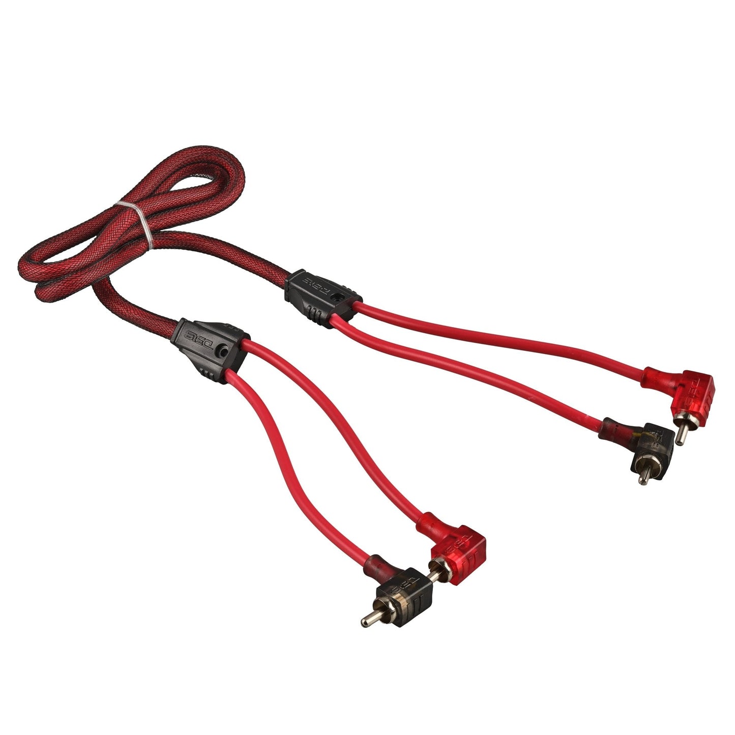 100% OFC Ultra Flex 2-Channel RCA with 90 Degree Ends, Dual Twist Wire, Red - Red - R3.L - product image 3 - AudioSellerz