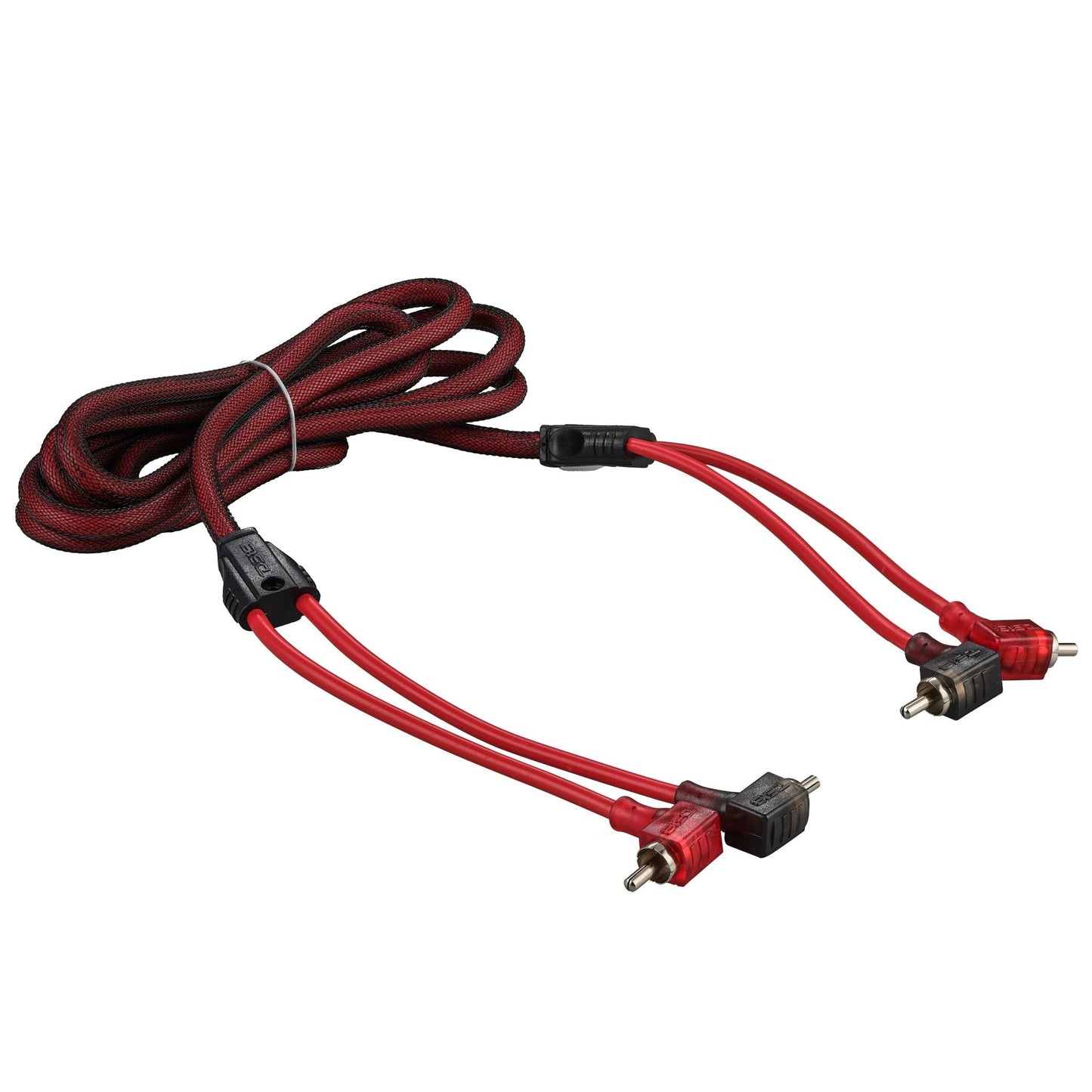 100% OFC Ultra Flex 2-Channel RCA with 90 Degree Ends, Dual Twist Wire, Red - Red - R6.L - product image 3 - AudioSellerz