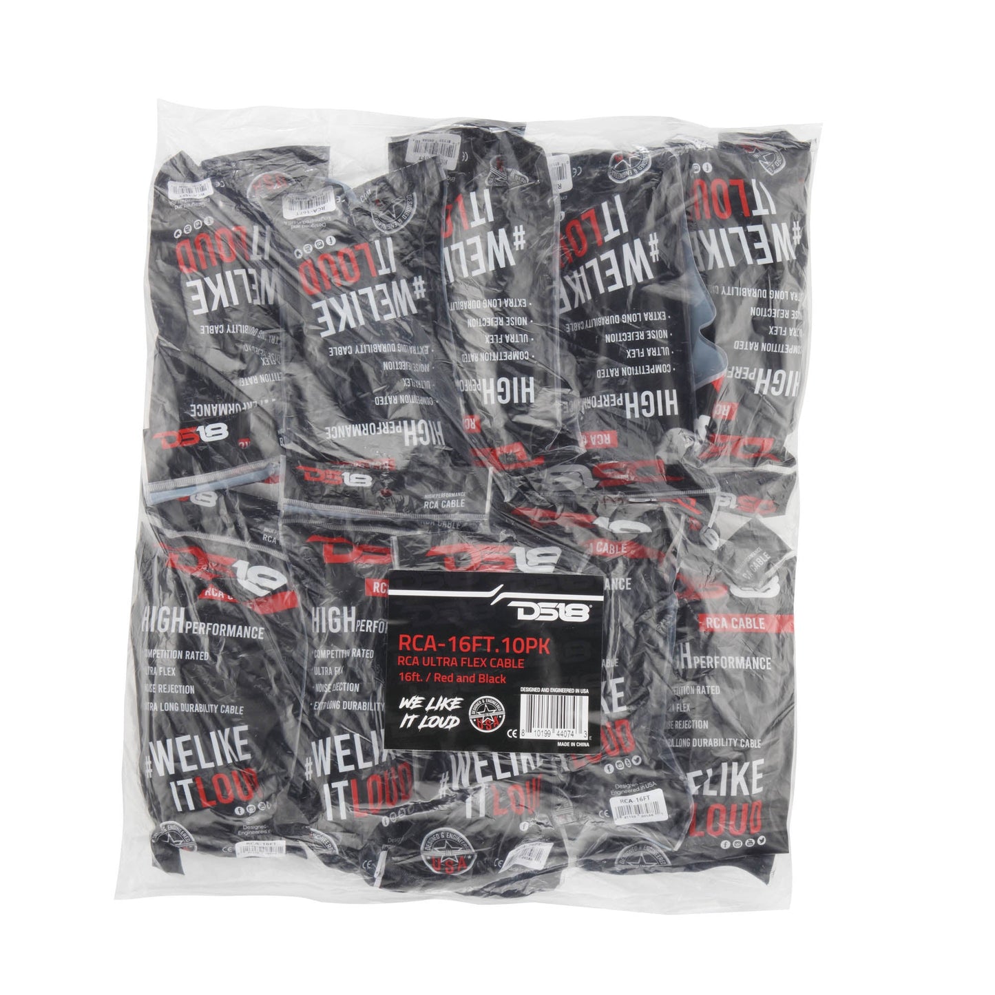 16 ft Ultra Flex 100% OFC RCA Cable Wire – 10-Pack.