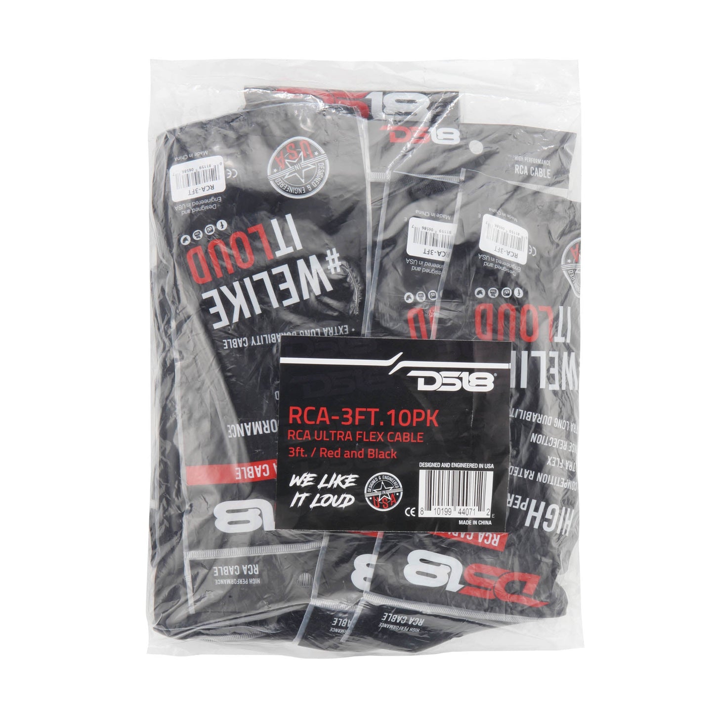 3 ft Ultra Flex 100% OFC RCA Cable Wire – 10-Pack.