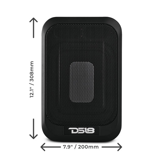 7x9" Amplified UnderSeat Subwoofer with a 4x6 Radiator 230 Watts Max.