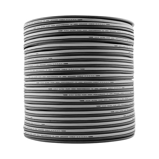 12-GA Speaker Wire 500 Feet -Silver and Black.