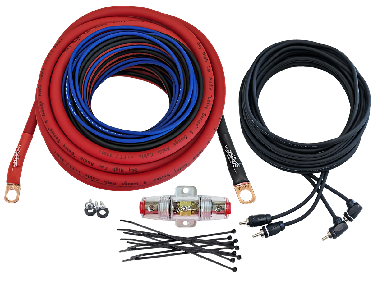 Sky High Car Audio CCA 4 Gauge E-Series Amp Kit - Sold by Audio Sellerz