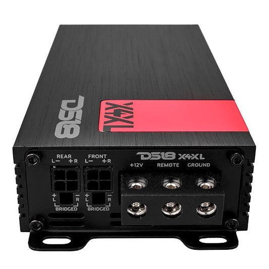 X 4-Channel Ultra Compact Class D Amplifier 4 x 120 Watts Rms @ 4-ohm.