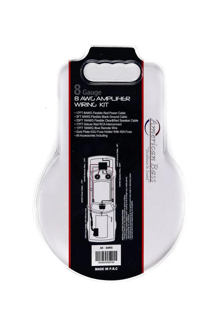American Bass 8 Gauge Amp Kit (CCA) - Audio Sellerz
