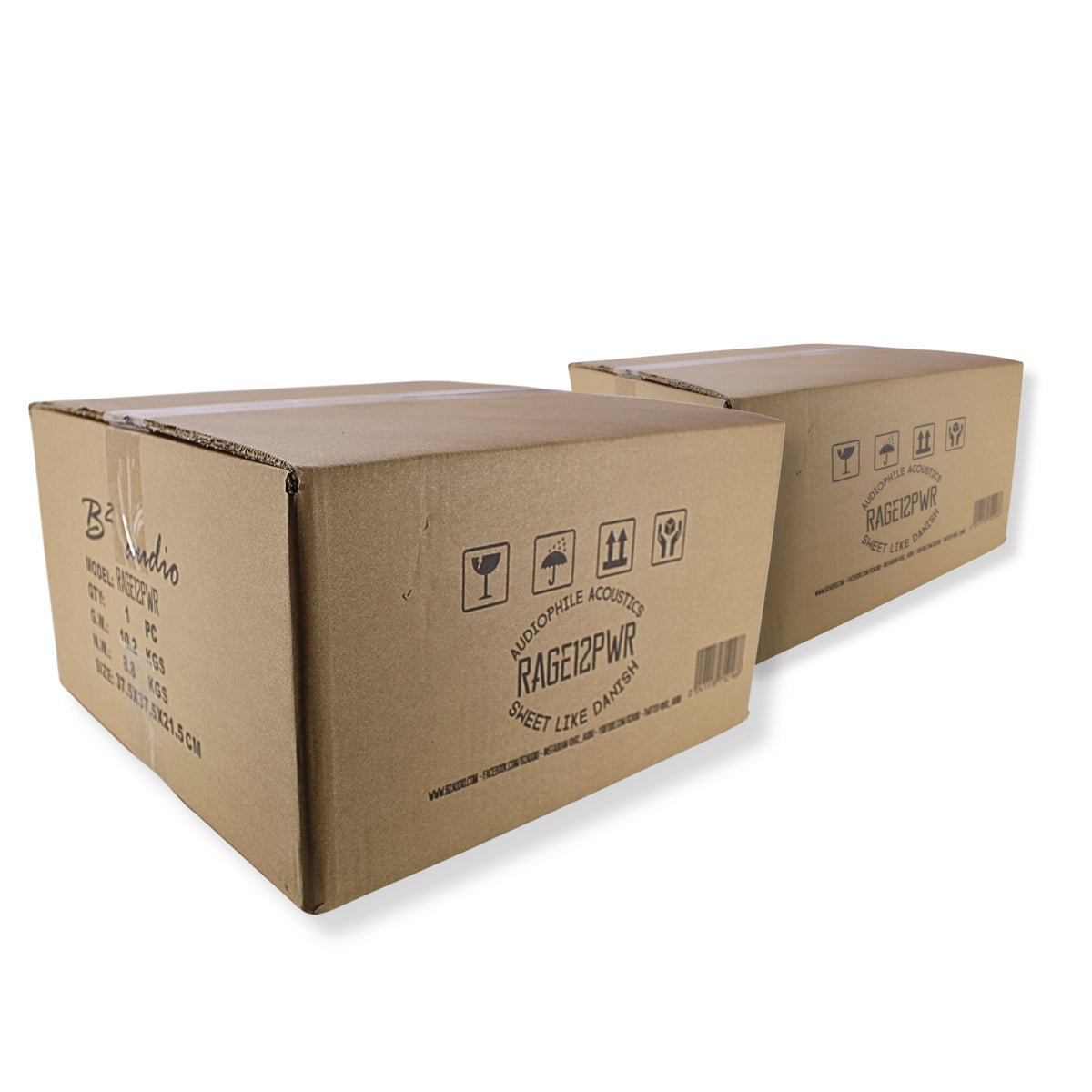 B2 Audio RAGE 12PWR 12" Midbass Speakers 6-Ohm 500W RMS Water-Resistant Pair.