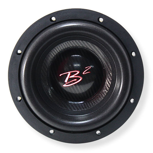B2 Audio 8" Carbon Fiber Subwoofer RAMPAGE8 V3 1000W RMS Dual 1 Ohm.