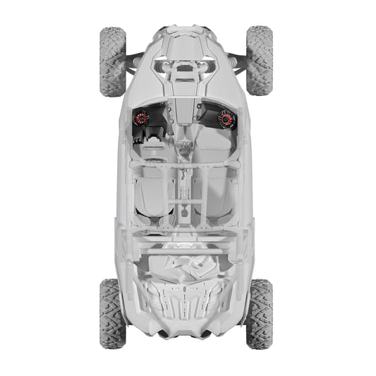 Can-Am Maverick X3 Dashboard Panel Loaded with NXL-IQ 6.5" 2-Way Coaxial Marine Speakers and Digital LED Lights.