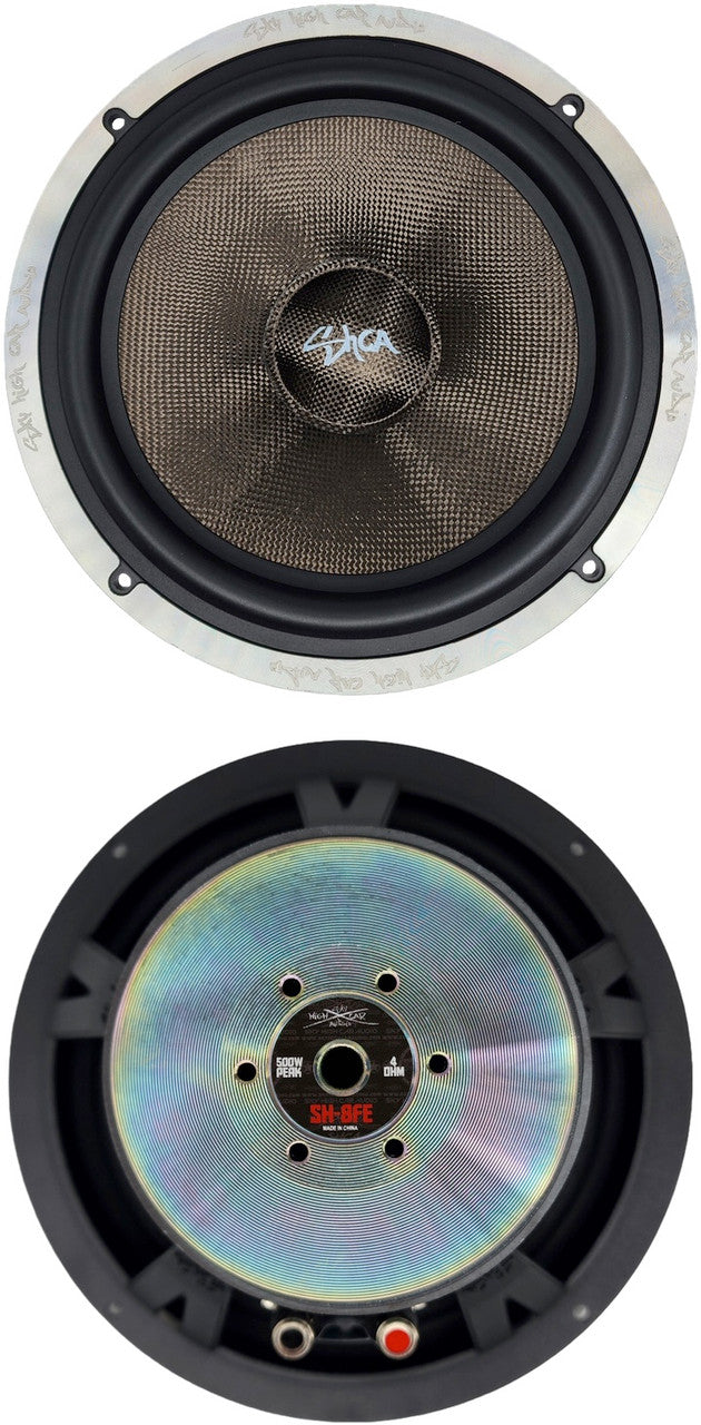 Sky High Car Audio SH-8FE 8" Mid Woofer Pair w/ Carbon Fiber Cone