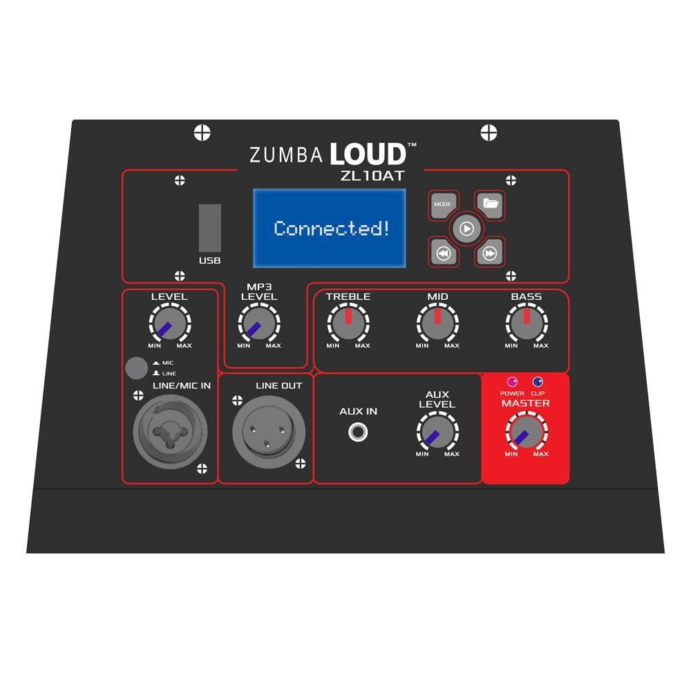 DS18 ZL-10AT exclusive ZUMBA LOUD Powered All In One Line Array 10" Tower Speaker System with MP3 USB & TWS BT 1000 Watts.