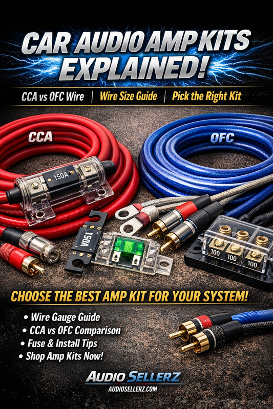 Car Audio Amp Kits Explained: CCA vs OFC, Wire Size Guide, and How to Pick the Right Kit (Audio Sellerz)