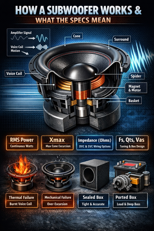 How a subwoofer works and its specs
