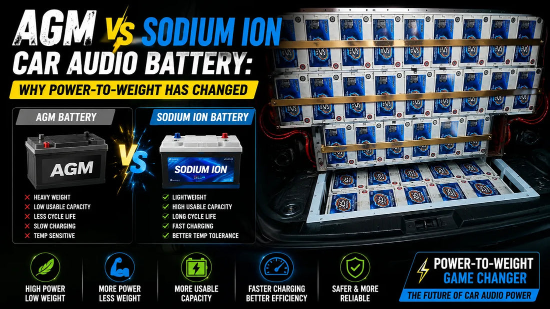 AGM vs Sodium Ion Car Audio Battery - Why Power-to-Weight Has Changed