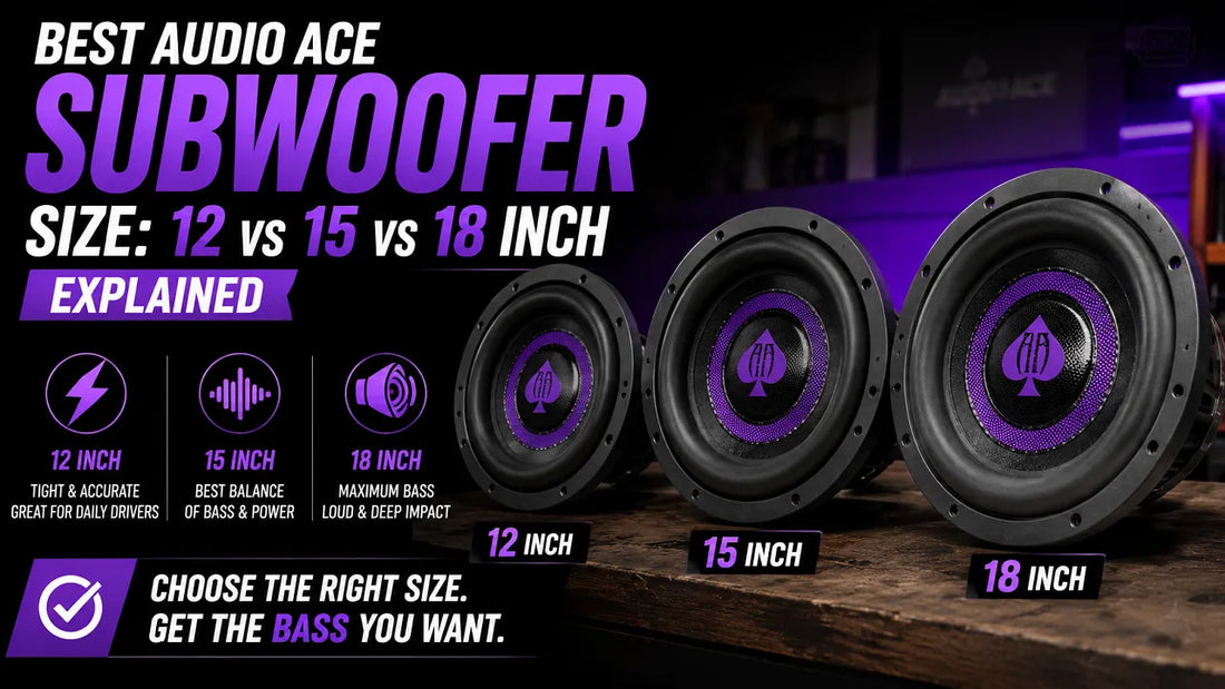 Best Audio Ace Subwoofer Size: 12 vs 15 vs 18 Inch Subs Explained