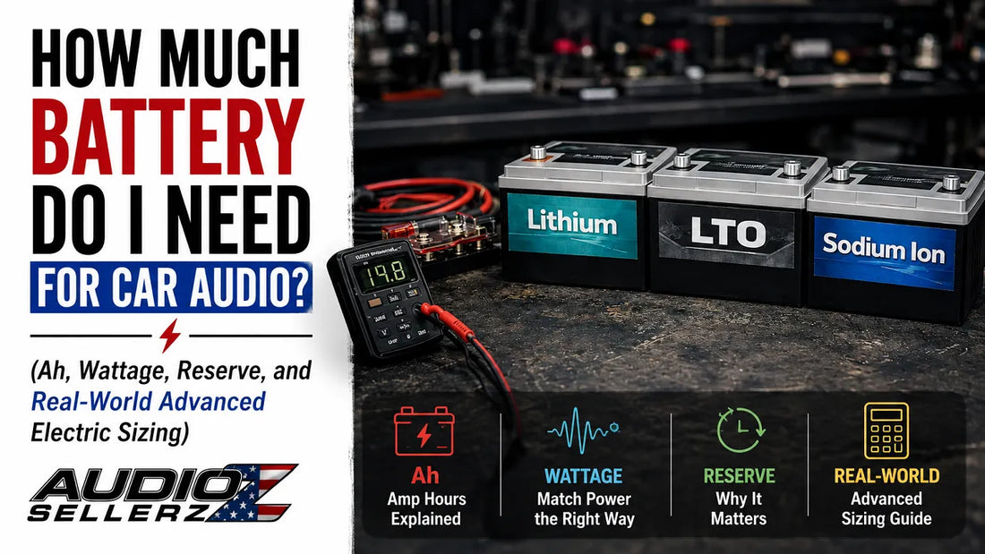 How Much Battery Do I Need for Car Audio? (Ah, Wattage, Reserve, and Real-World Advanced Electric Sizing)