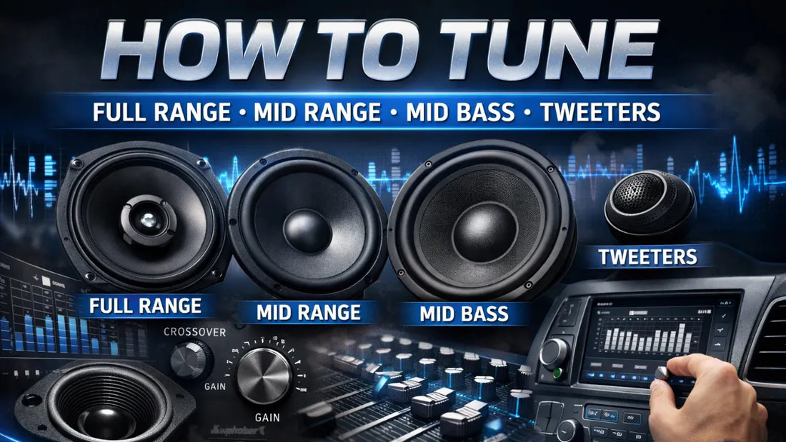 How to Tune Full Range, Mid Range, Mid Bass, and Tweeters in Car Audio