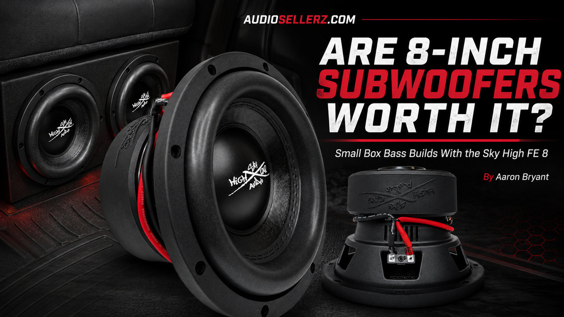 Sky High FE 8-inch subwoofer for compact car audio bass builds