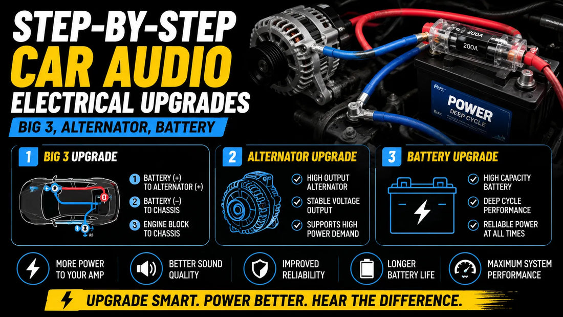 Step-by-Step Car Audio Electrical Upgrades (Big 3, Alternator, Battery)