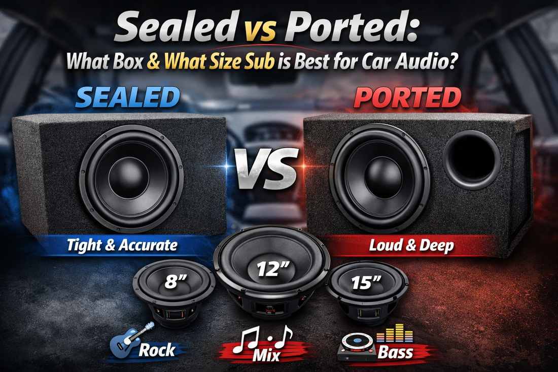 Sealed vs Ported: What Box and What Size Sub Is Best for Car Audio?