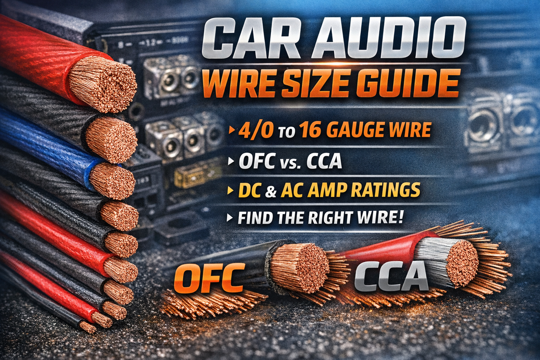 Car Audio Wire Size Guide: 4/0 to 16 Gauge, OFC vs CCA, AWG, Ampacity & Power Wire Chart