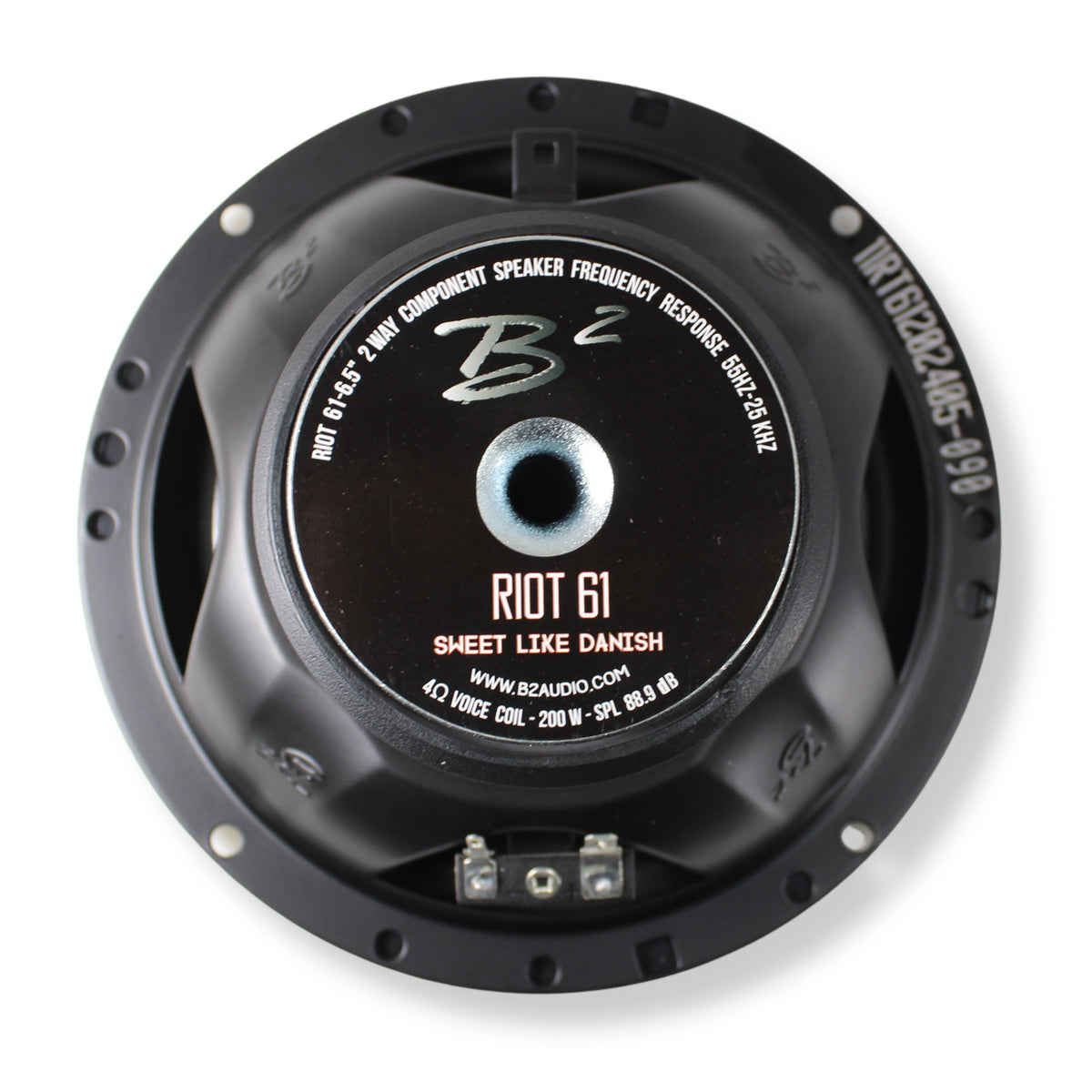 B2 Audio RIOT Series V2 6.5" 100 Watt RMS 4-Ohm Component Set With 1" Wide Band Tweeter & Crossover RIOT61